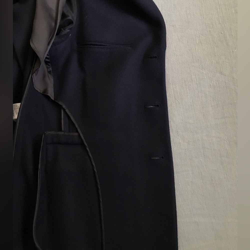 Banana Republic X Kevin Love Navy Slim-fit Italian Wool Topcoat - Picture 4 of 6